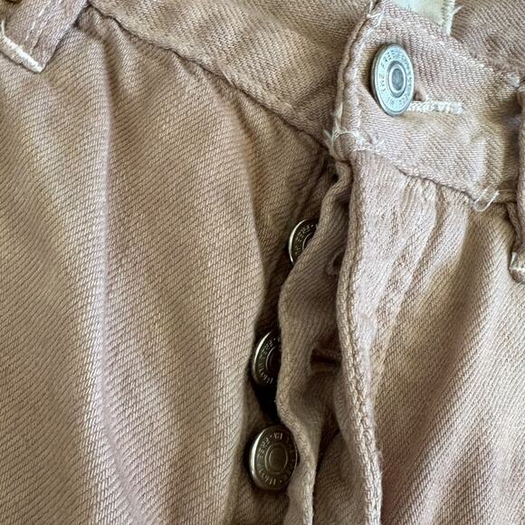 Free People We The Free Distressed Denim Shorts 26 Grunge Indie Raw Hem Brown - Picture 7 of 7